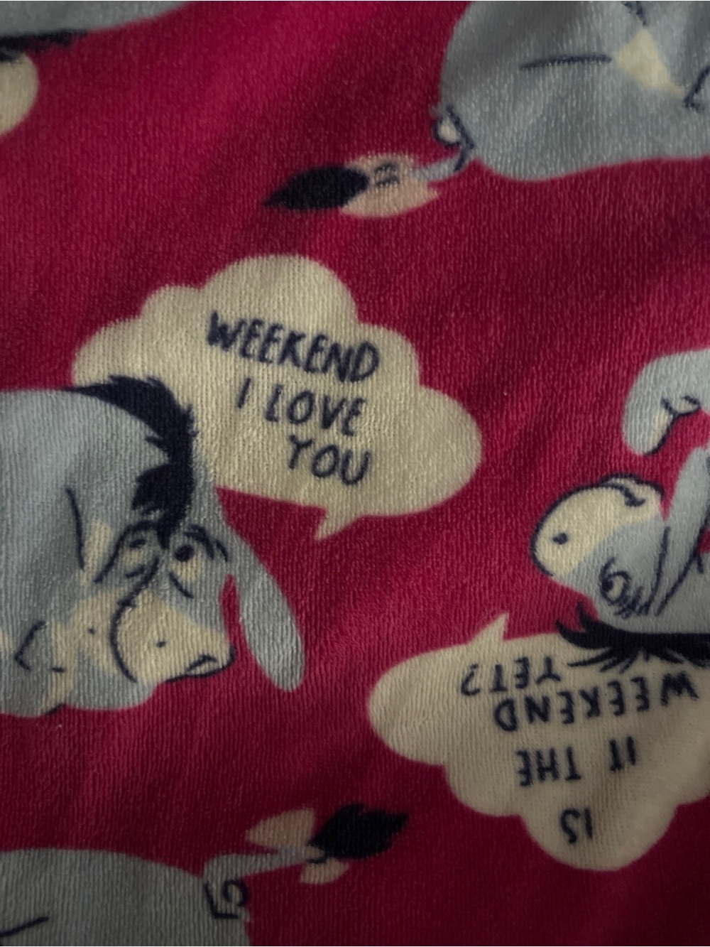 Disney Eeyore Pink Fleece Pajama - Picture 1 of 2